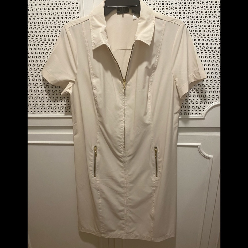 Chico dress w front zipper and pockets